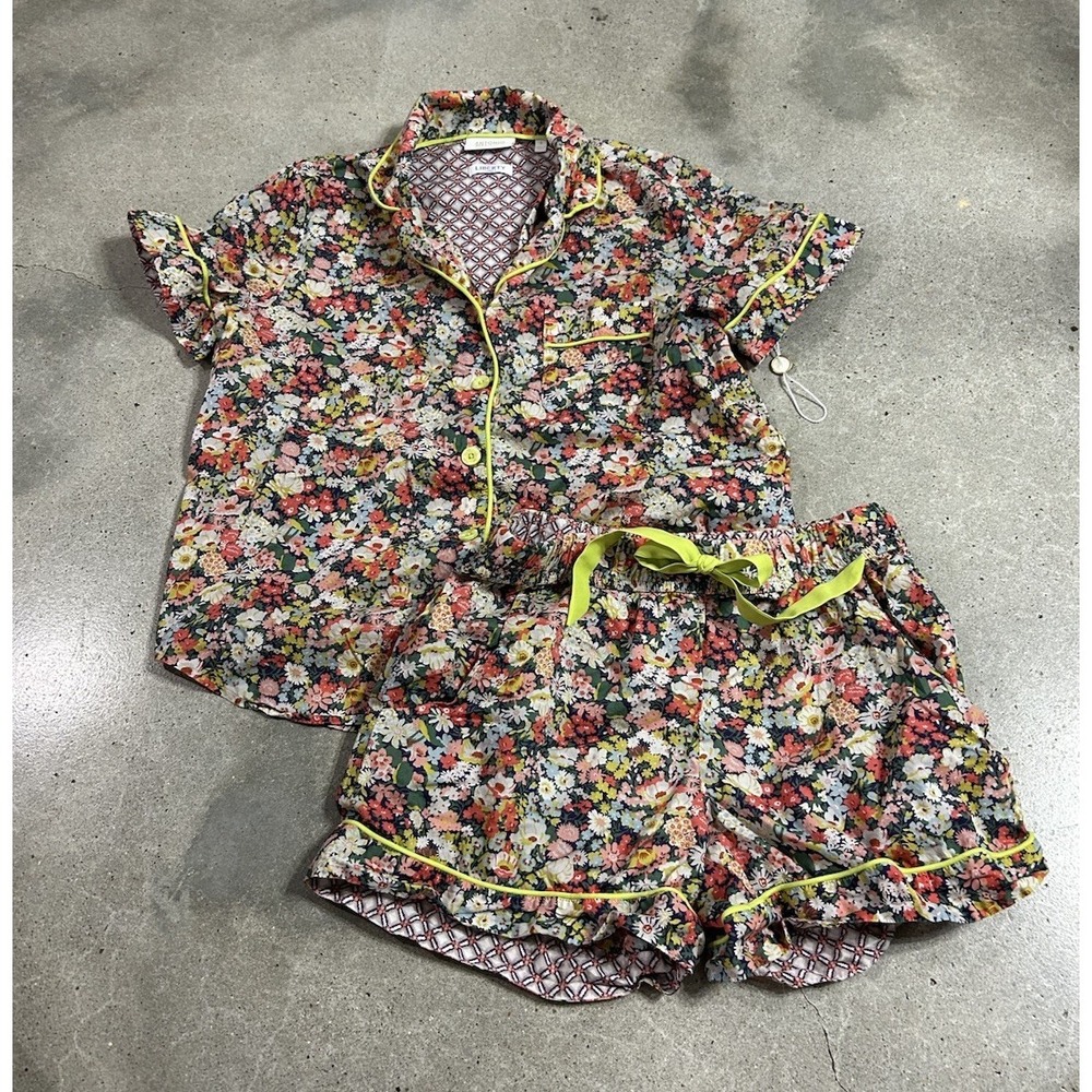 Antonio Melani Liberty Fabric Print Pajama Set Floral Cotton Small